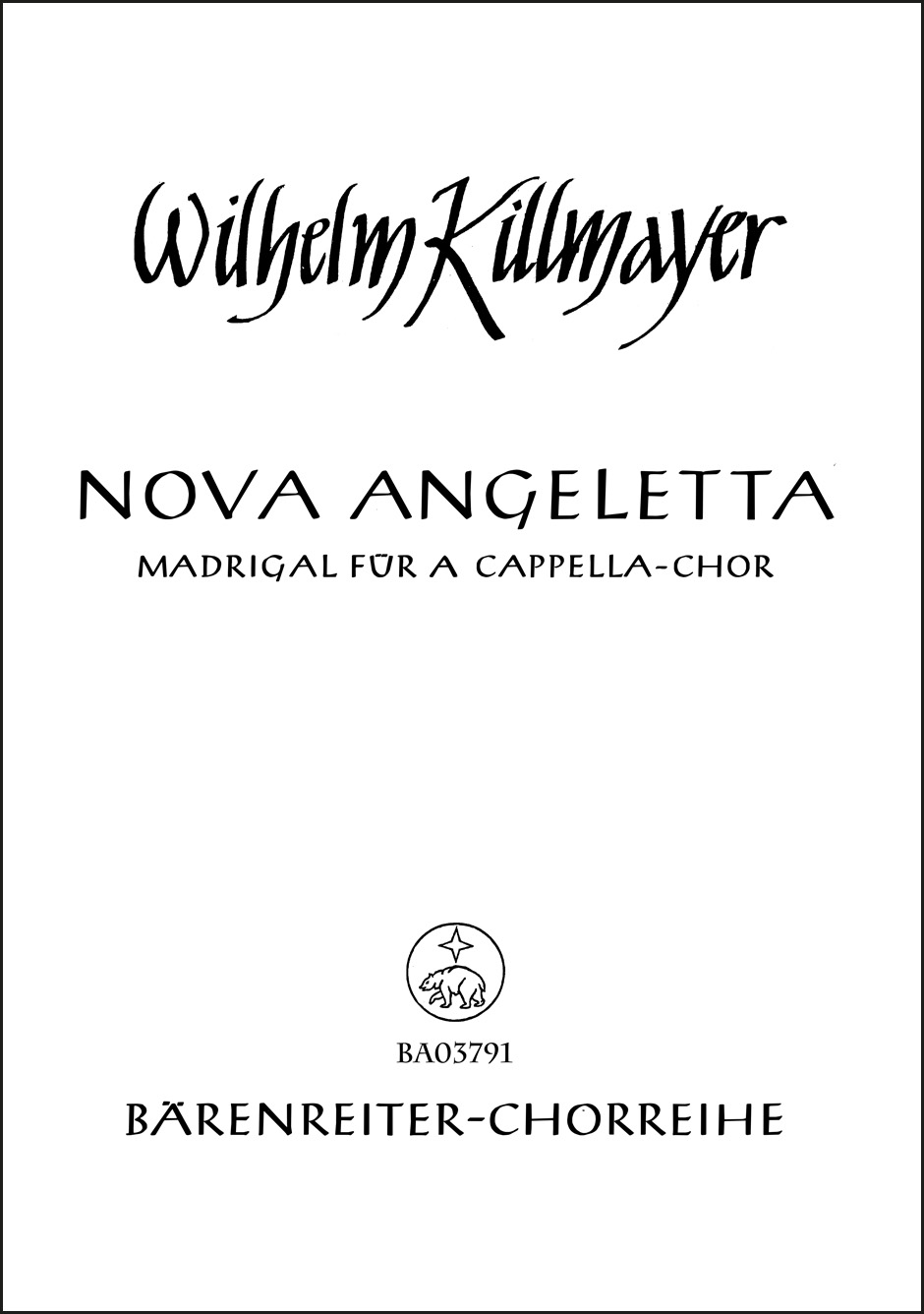 Front Cover Image Nova angeletta (1950)