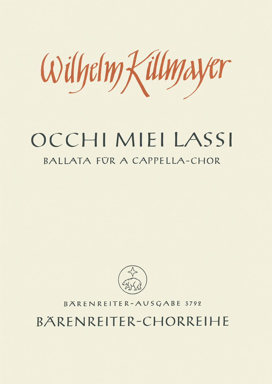 Front Cover Image Occhi, miei lassi (1950)