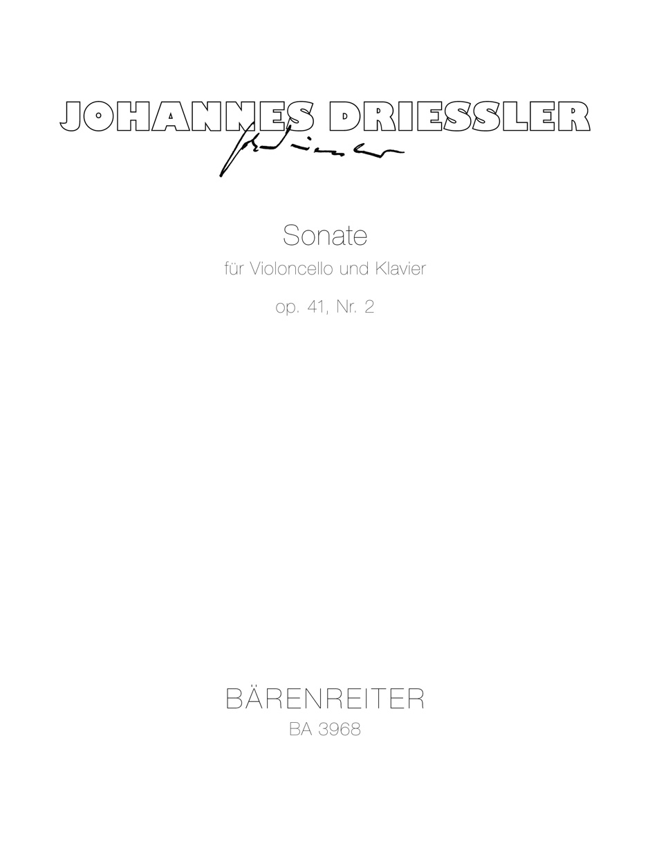 Front Cover Image Sonate für Violoncello und Klavier Nr. 2 op. 41 (1956)