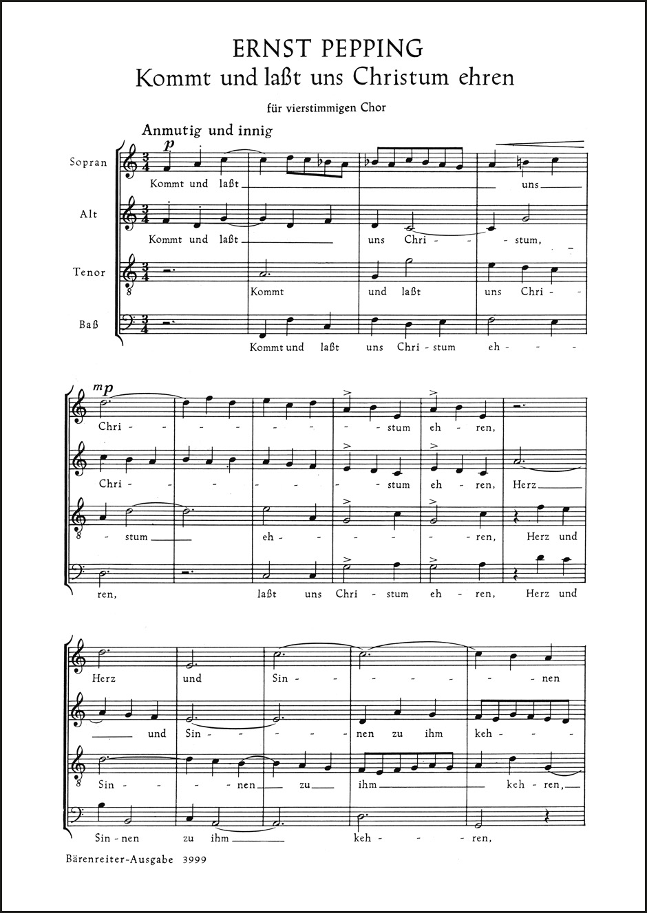 Front Cover Image Kommt und lasst uns Christum ehren