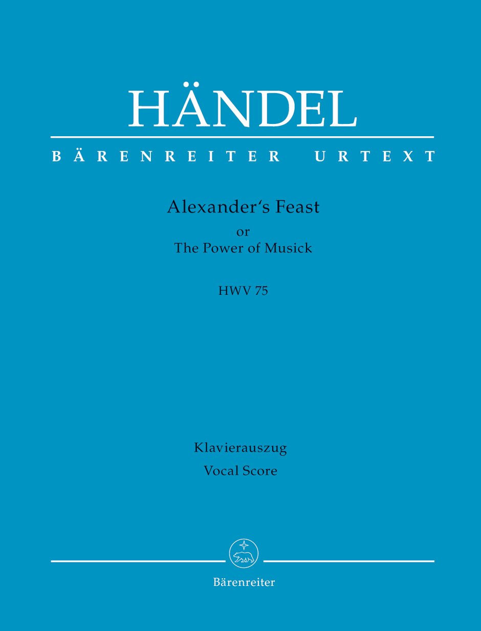 Front Cover Image Alexander's Feast or The Power of Musick HWV 75