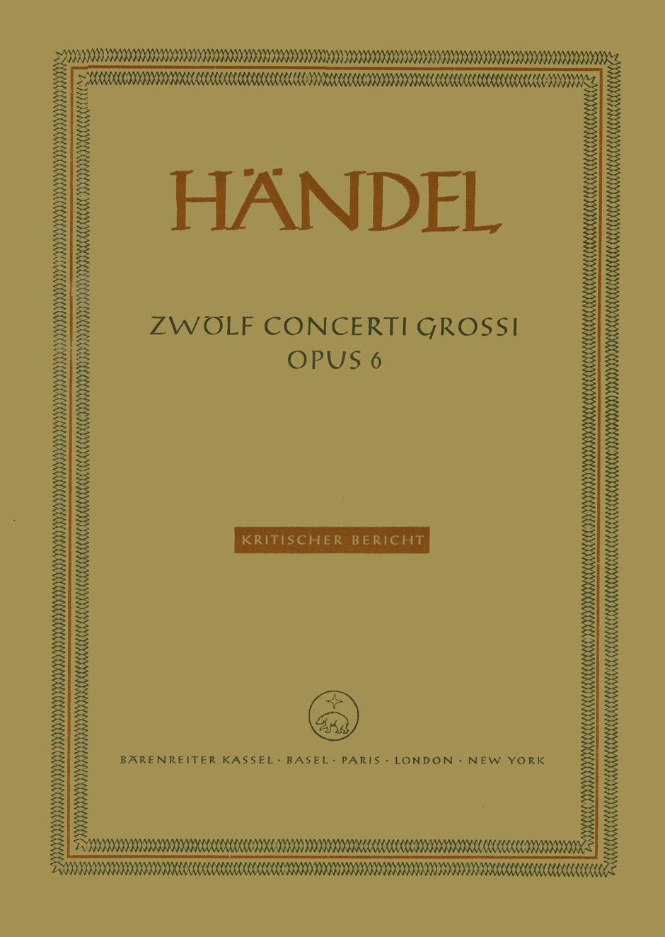 Front Cover Image Zwölf Concerti grossi HWV 319-330
