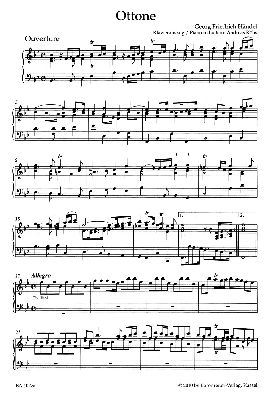 Other Cover Image Ottone HWV 15