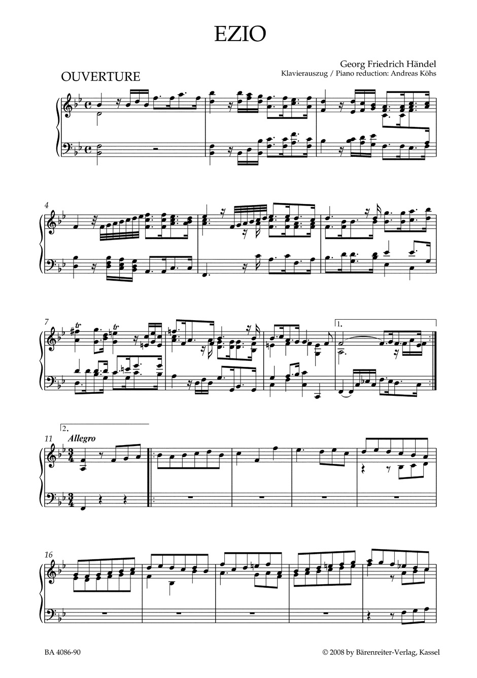 Other Cover Image Ezio HWV 29
