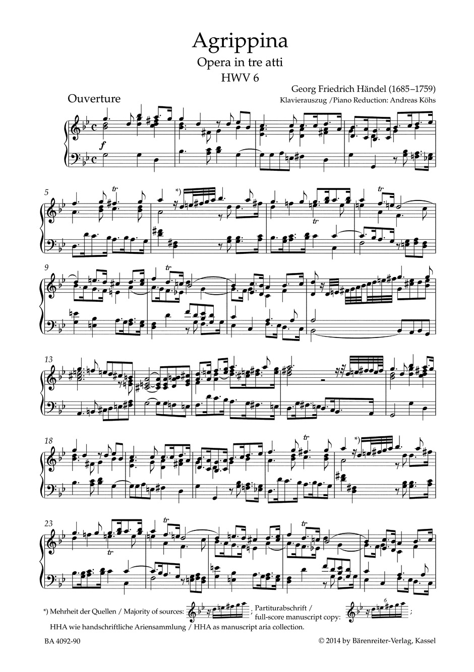 Other Cover Image Agrippina HWV 6
