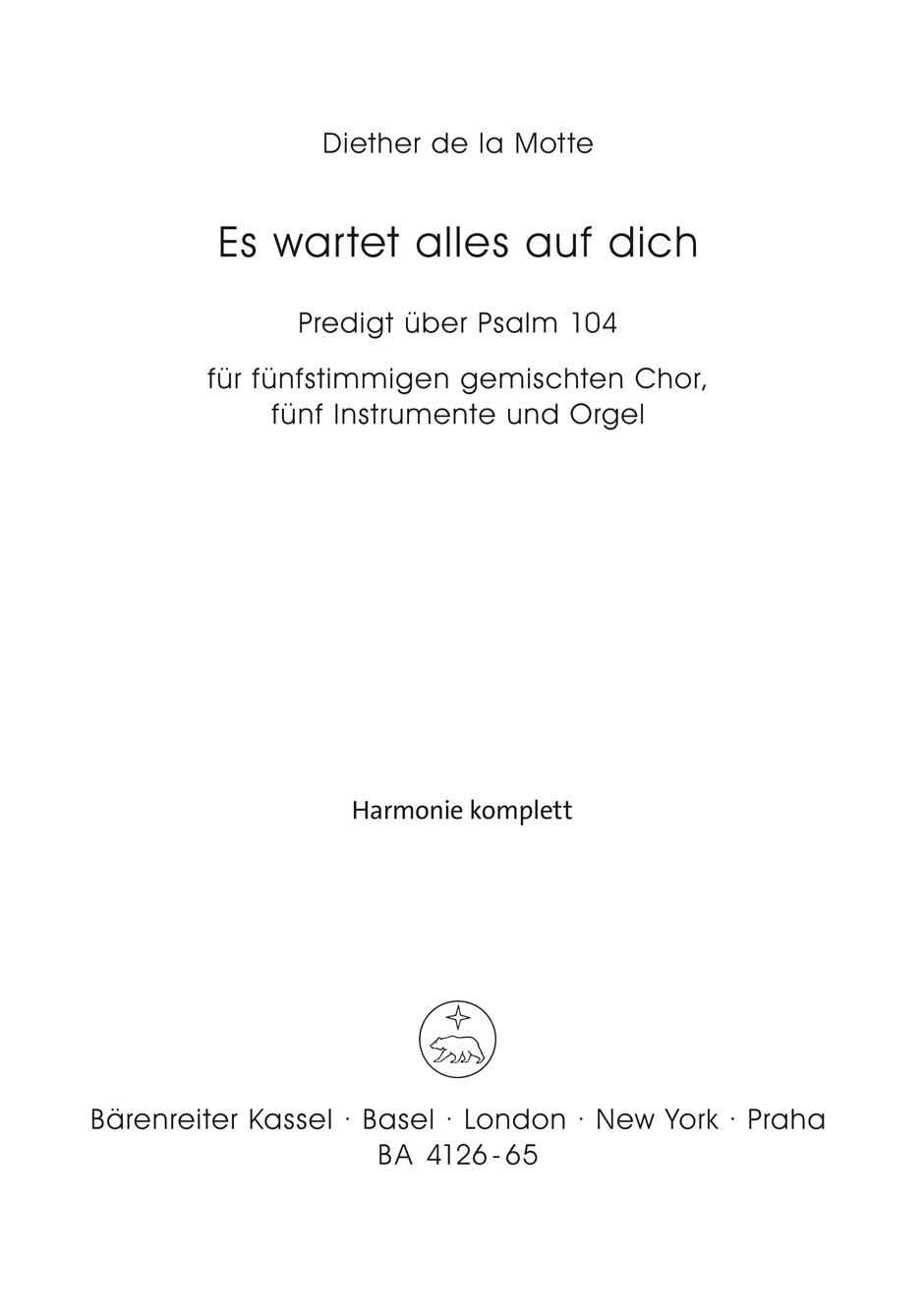 Front Cover Image Es wartet alles auf dich (1968)