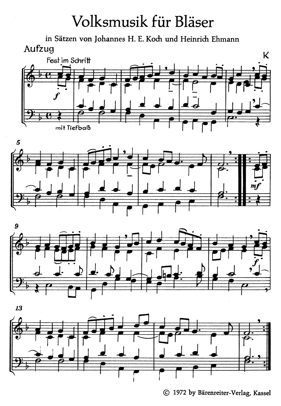 Other Cover Image Volksmusik für Bläser