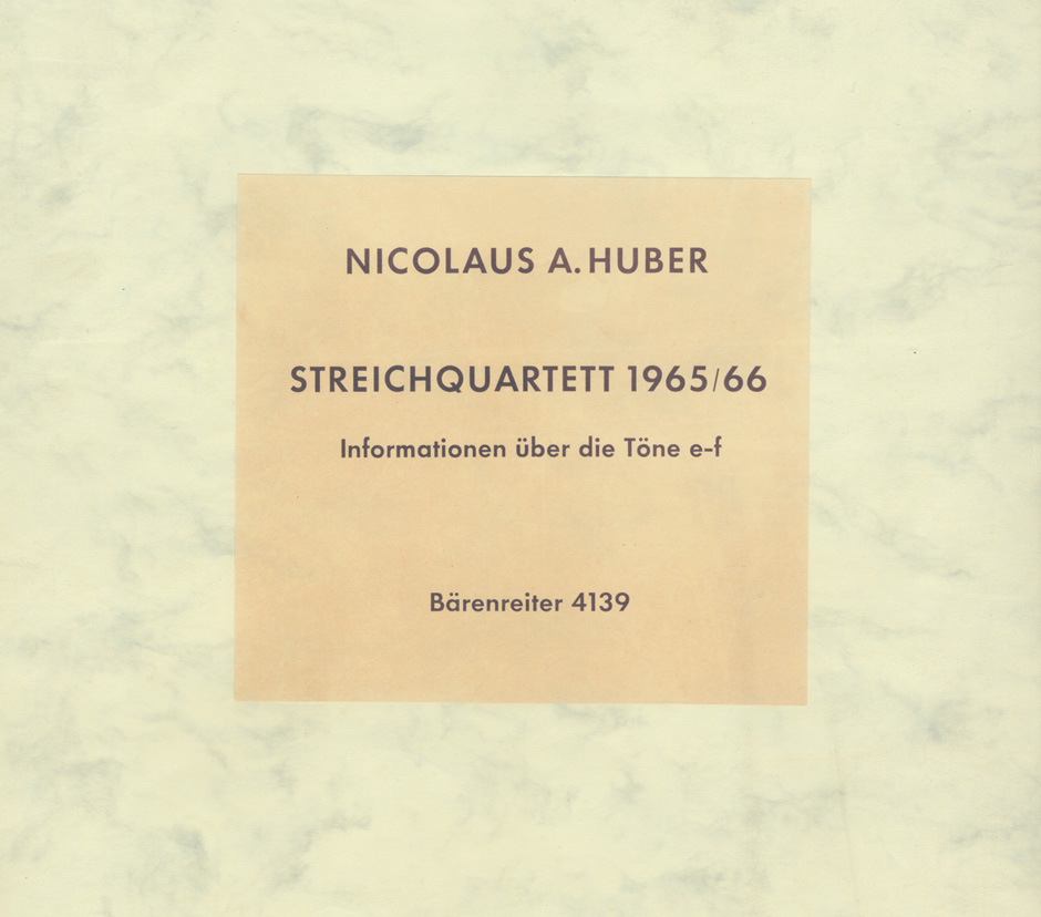 Front Cover Image Informationen über die Töne e-f für Streichquartett (1965/1966)