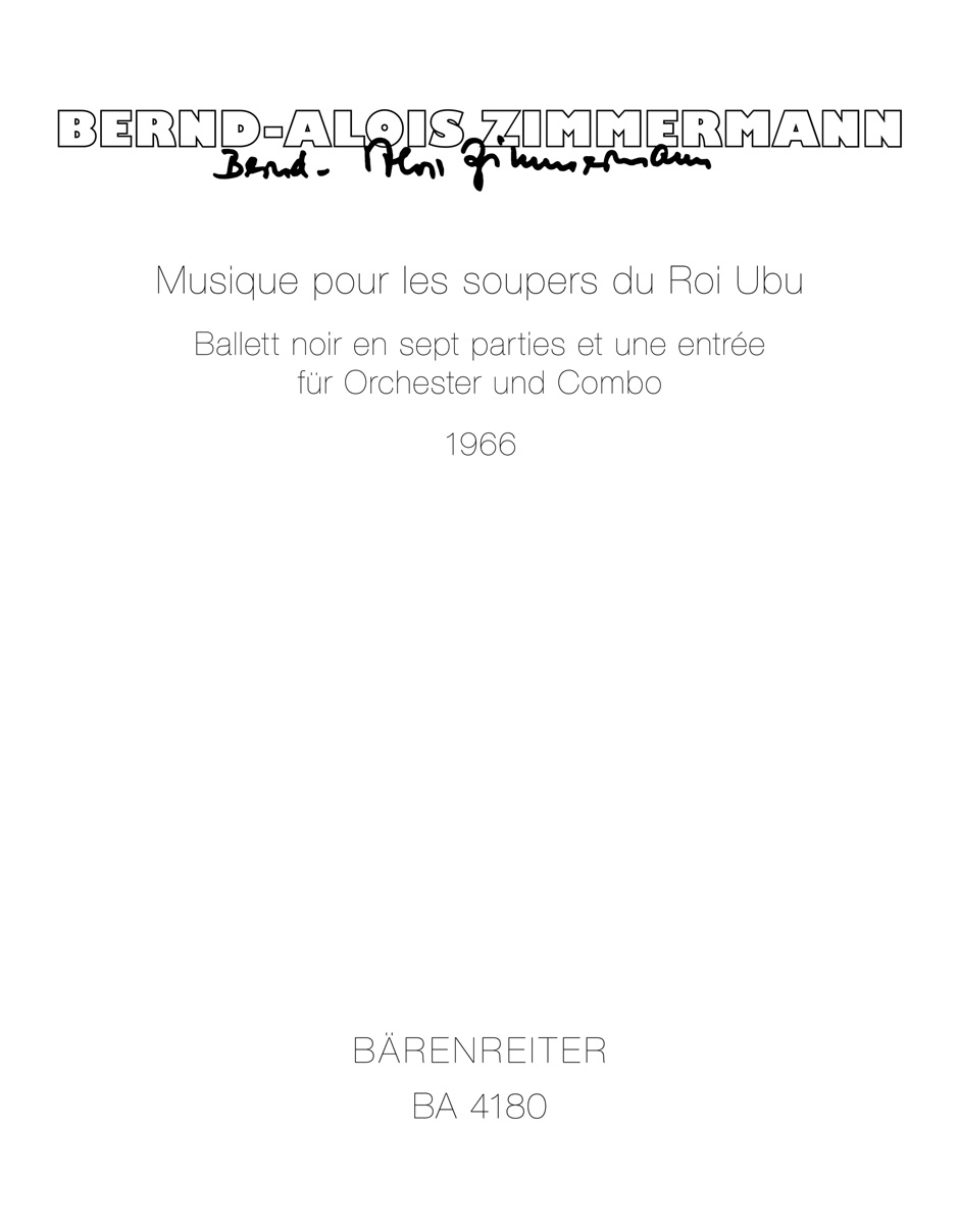 Front Cover Image Musique pour les soupers du Roi Ubu (1966)