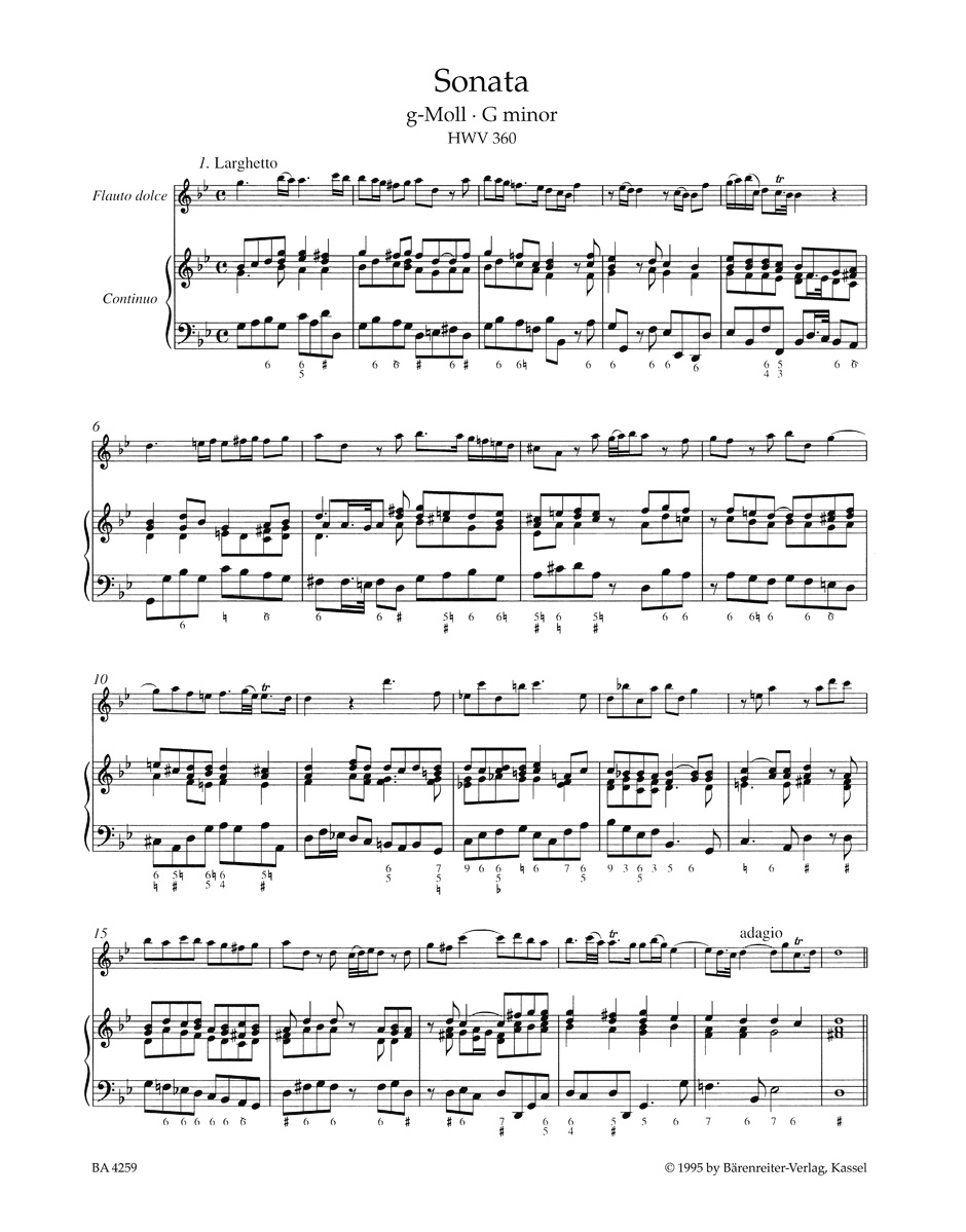 Other Cover Image Sämtliche Sonaten für Blockflöte und Basso continuo