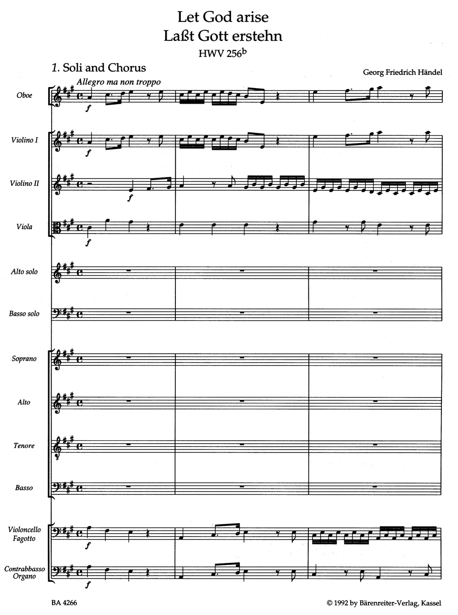 Other Cover Image Let God arise / Lasst Gott erstehen HWV 256b