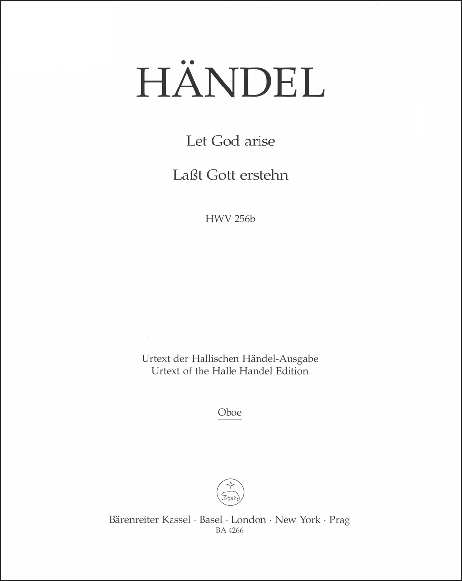 Front Cover Image Let God arise / Lasst Gott erstehen HWV 256b