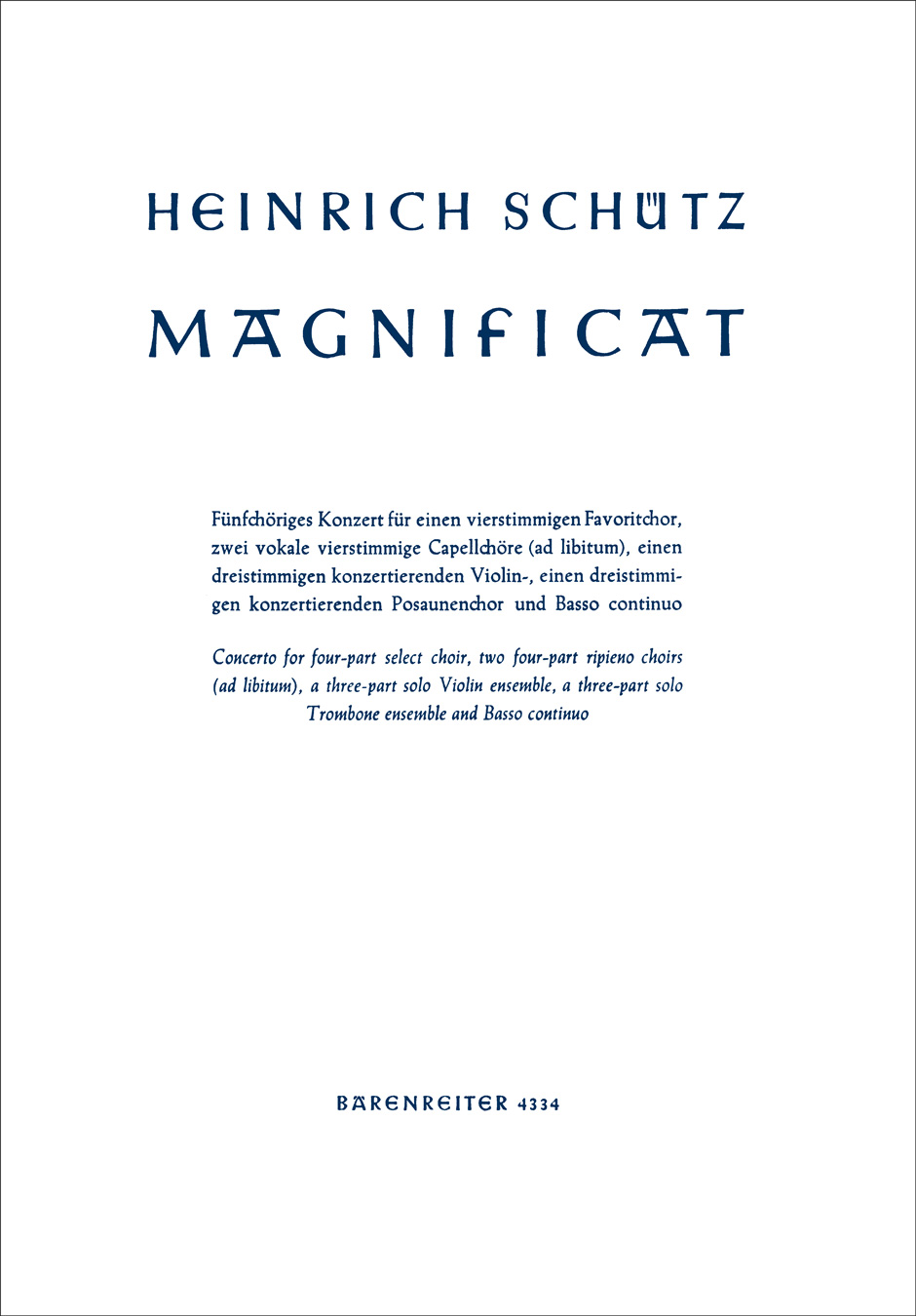 Front Cover Image Magnificat SWV 468