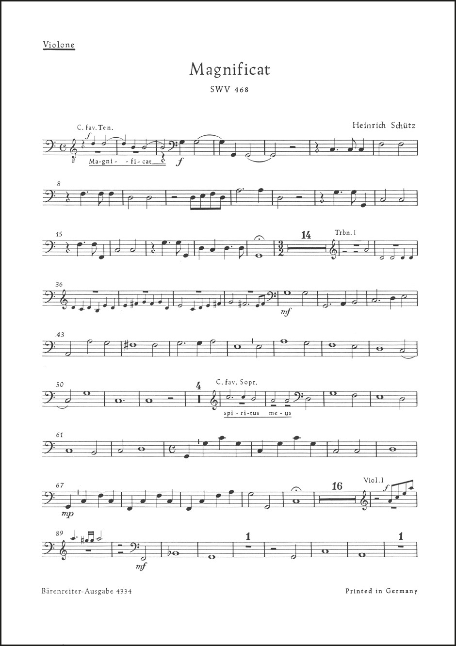 Front Cover Image Magnificat SWV 468