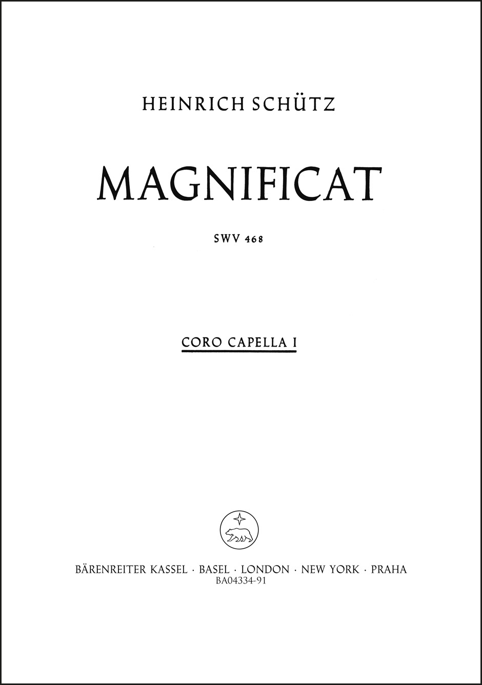 Front Cover Image Magnificat SWV 468