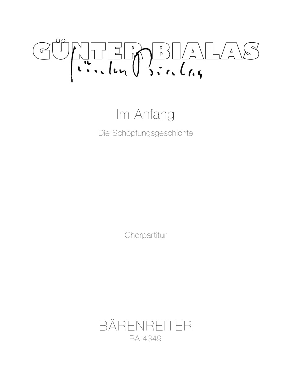 Front Cover Image Im Anfang (1961)