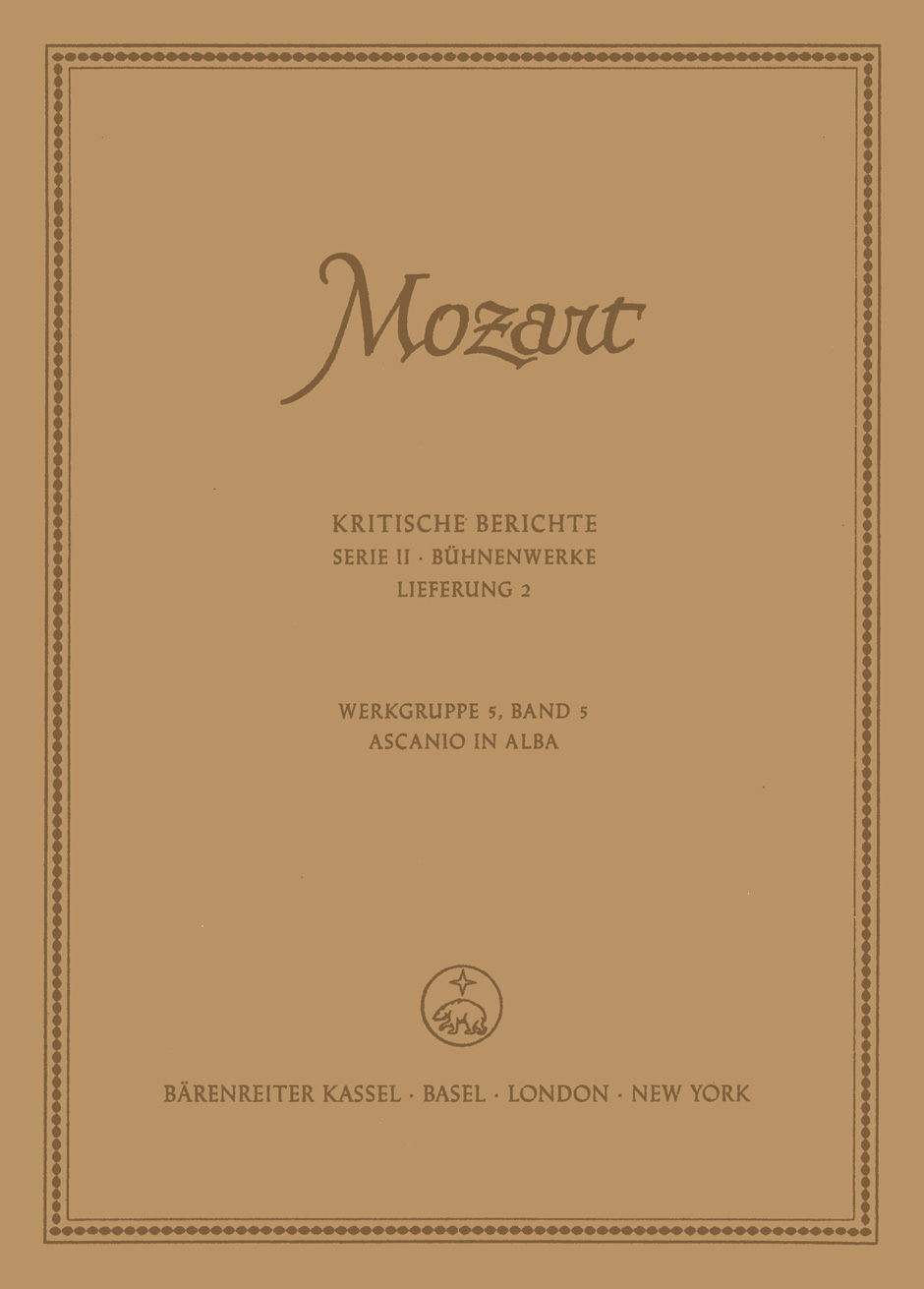 Front Cover Image Ascanio in Alba KV 111