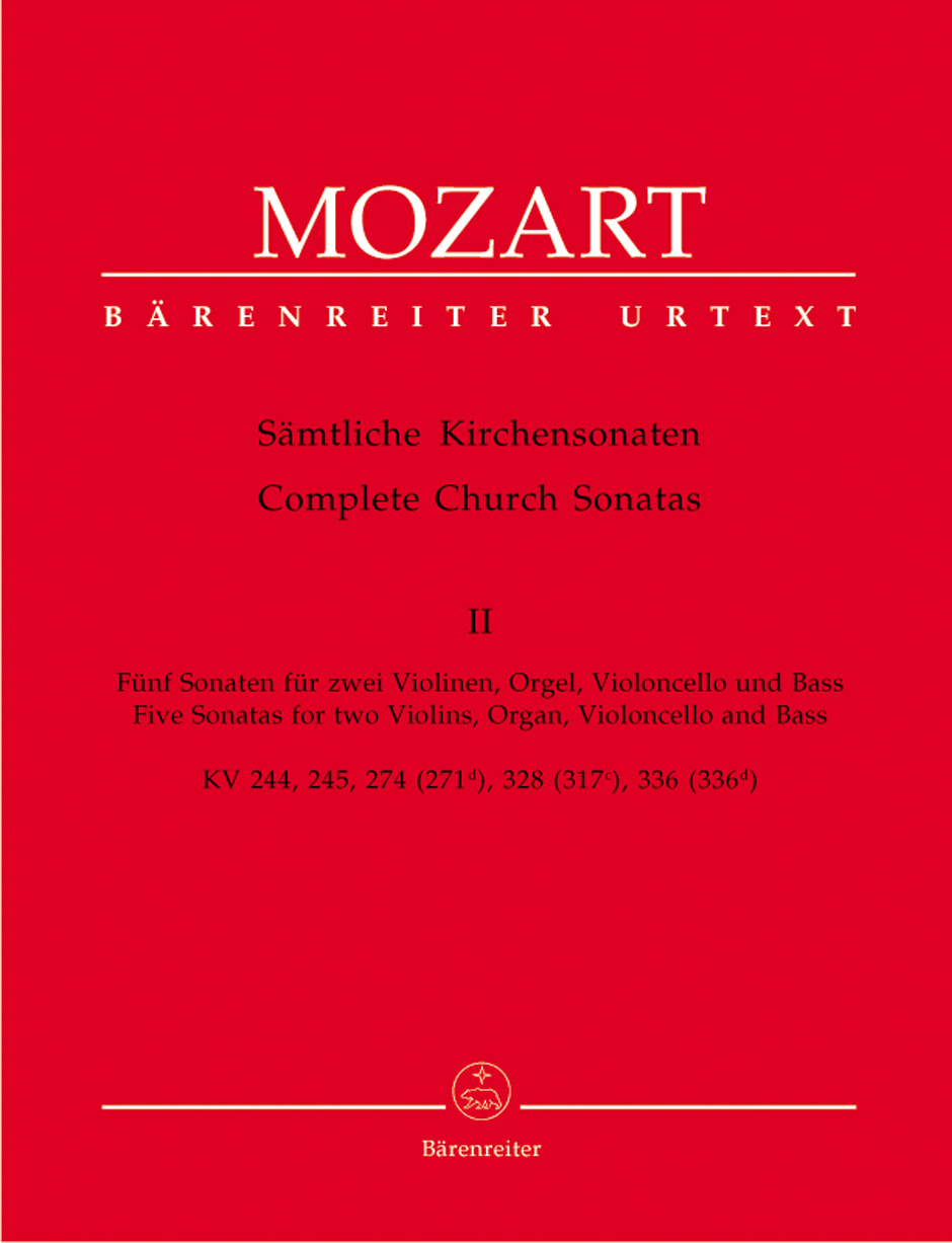 Front Cover Image Sämtliche Kirchensonaten, Heft 2 KV 244, 245, 274, 328, 336