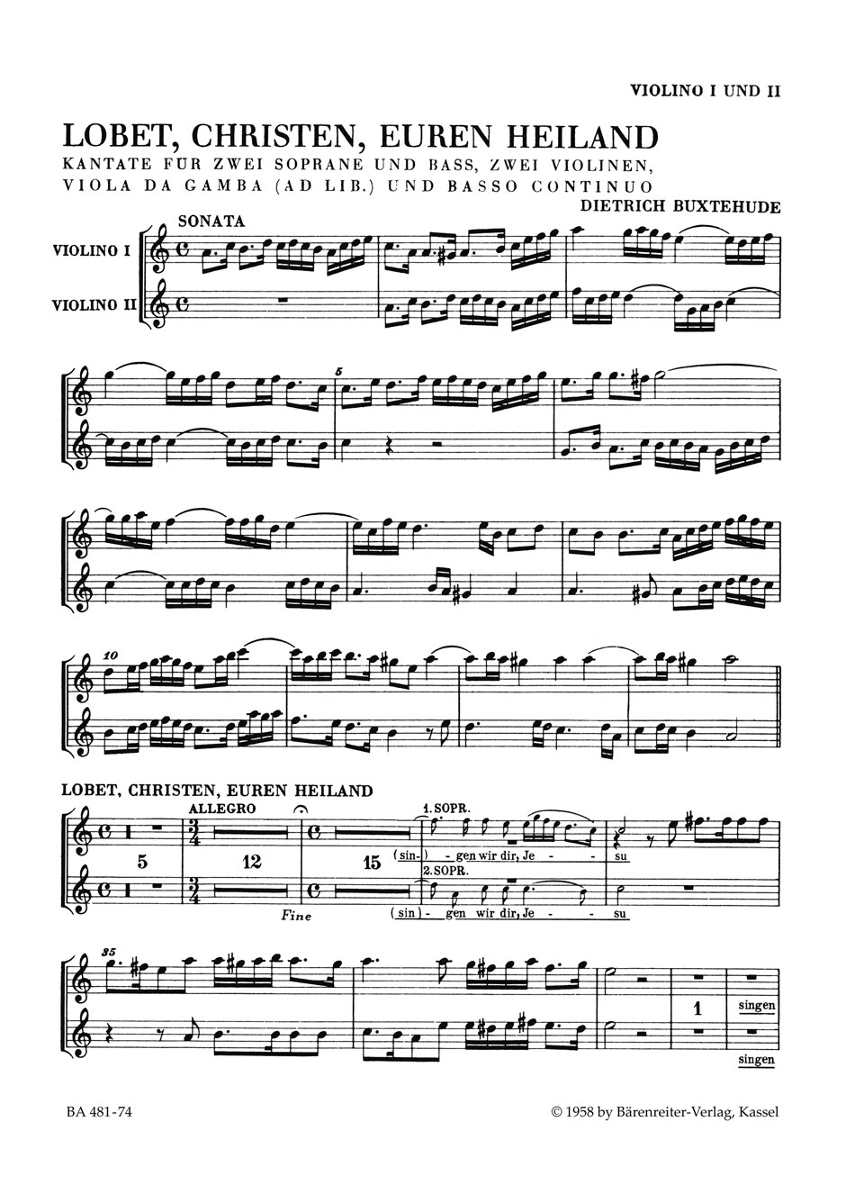 Front Cover Image Lobet, Christen, euren Heiland BuxWV 68