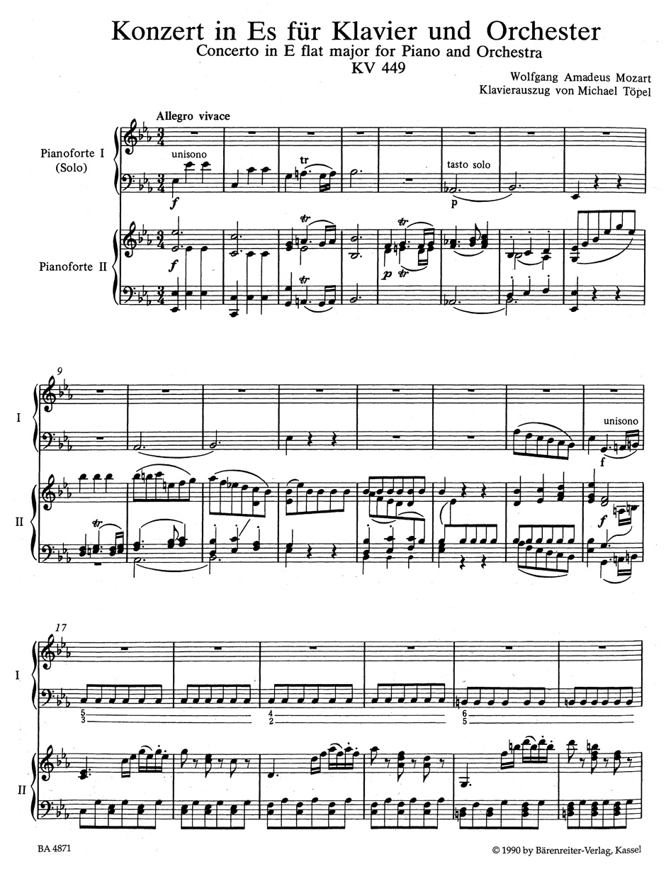 Other Cover Image Konzert Nr. 14 Es-Dur KV 449