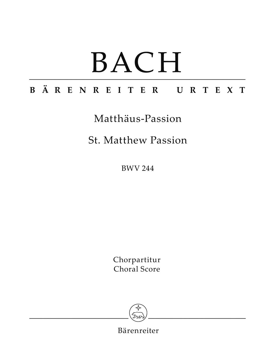 Front Cover Image Matthäus-Passion (St. Matthew Passion) BWV 244