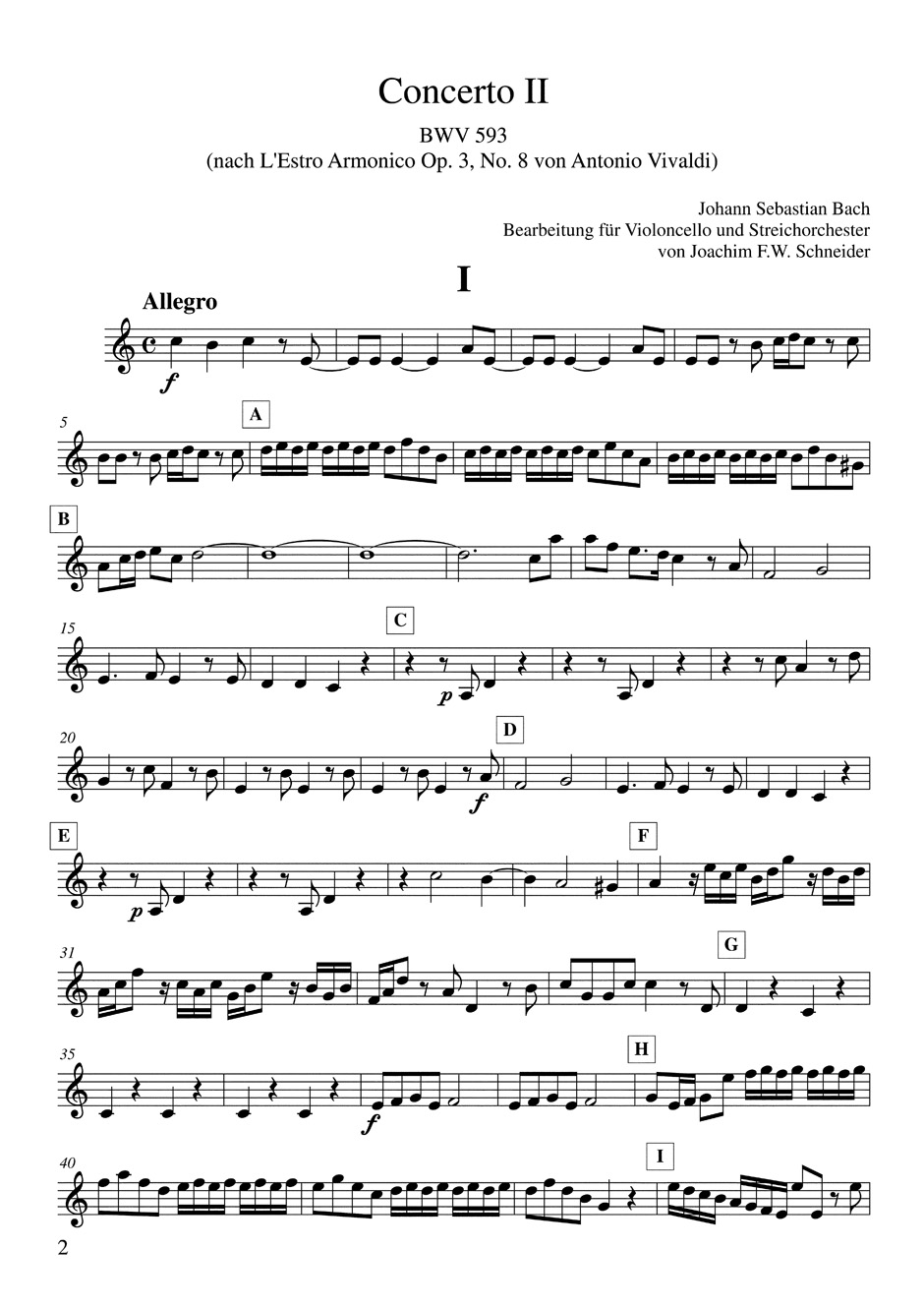 Other Cover Image Concerto für Violoncello, Streicher und Basso continuo a-Moll