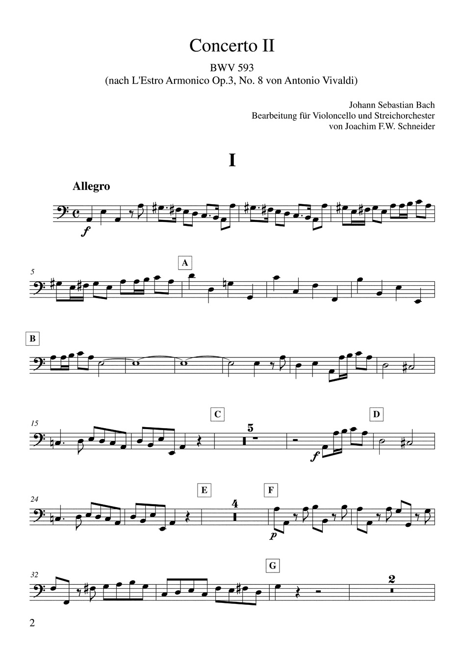 Other Cover Image Concerto für Violoncello, Streicher und Basso continuo a-Moll