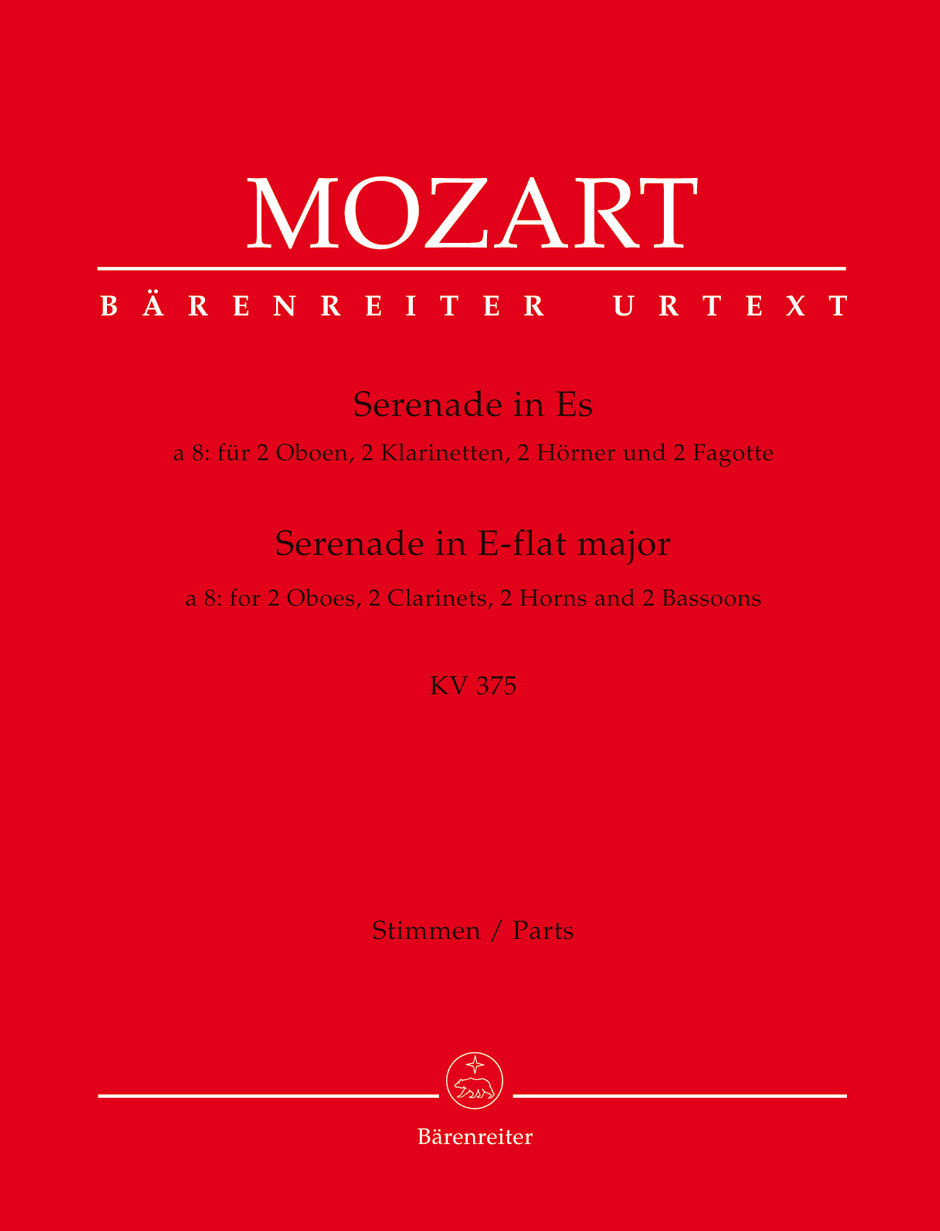 Front Cover Image Serenade für 2 Oboen, 2 Klarinetten, 2 Hörner und 2 Fagotte Es-Dur KV 375