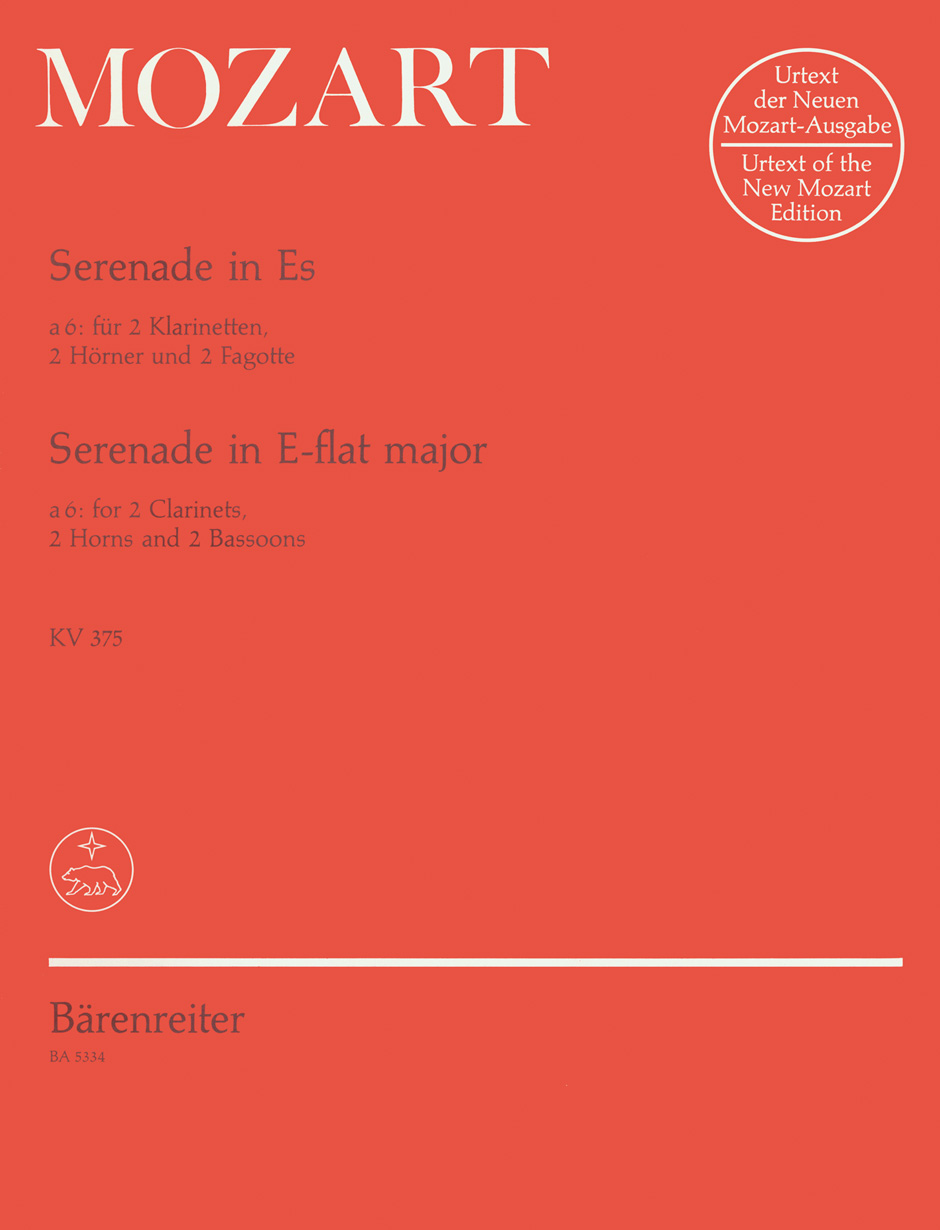 Front Cover Image Serenade für 2 Klarinetten, 2 Hörner und 2 Fagotte Es-Dur KV 375