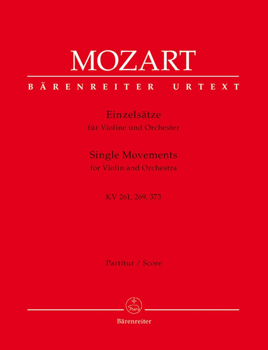 Front Cover Image Einzelsätze für Violine und Orchester KV 261, 269 (261a), 373