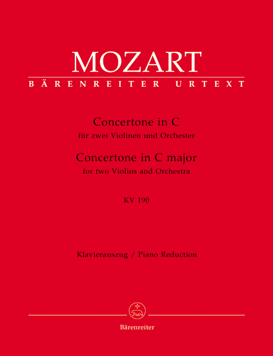 Front Cover Image Concertone für zwei Violinen und Orchester C-Dur KV 190 (166b, KV 6 186 E)