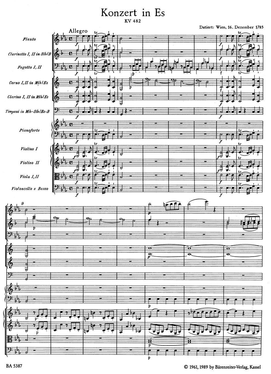 Other Cover Image Konzert für Klavier und Orchester Nr. 22 Es-Dur KV 482