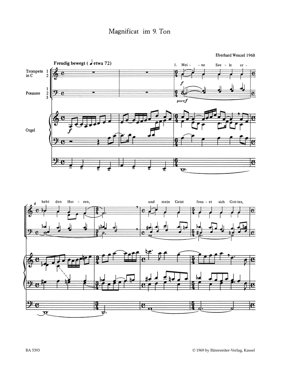 Other Cover Image "Magnificat im 9. Ton" für Orgel, zwei Trompeten und drei Posaunen (1968)