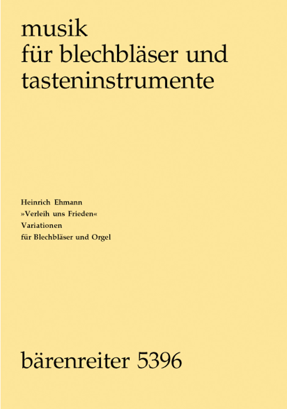 Front Cover Image Verleih uns Frieden (1972)