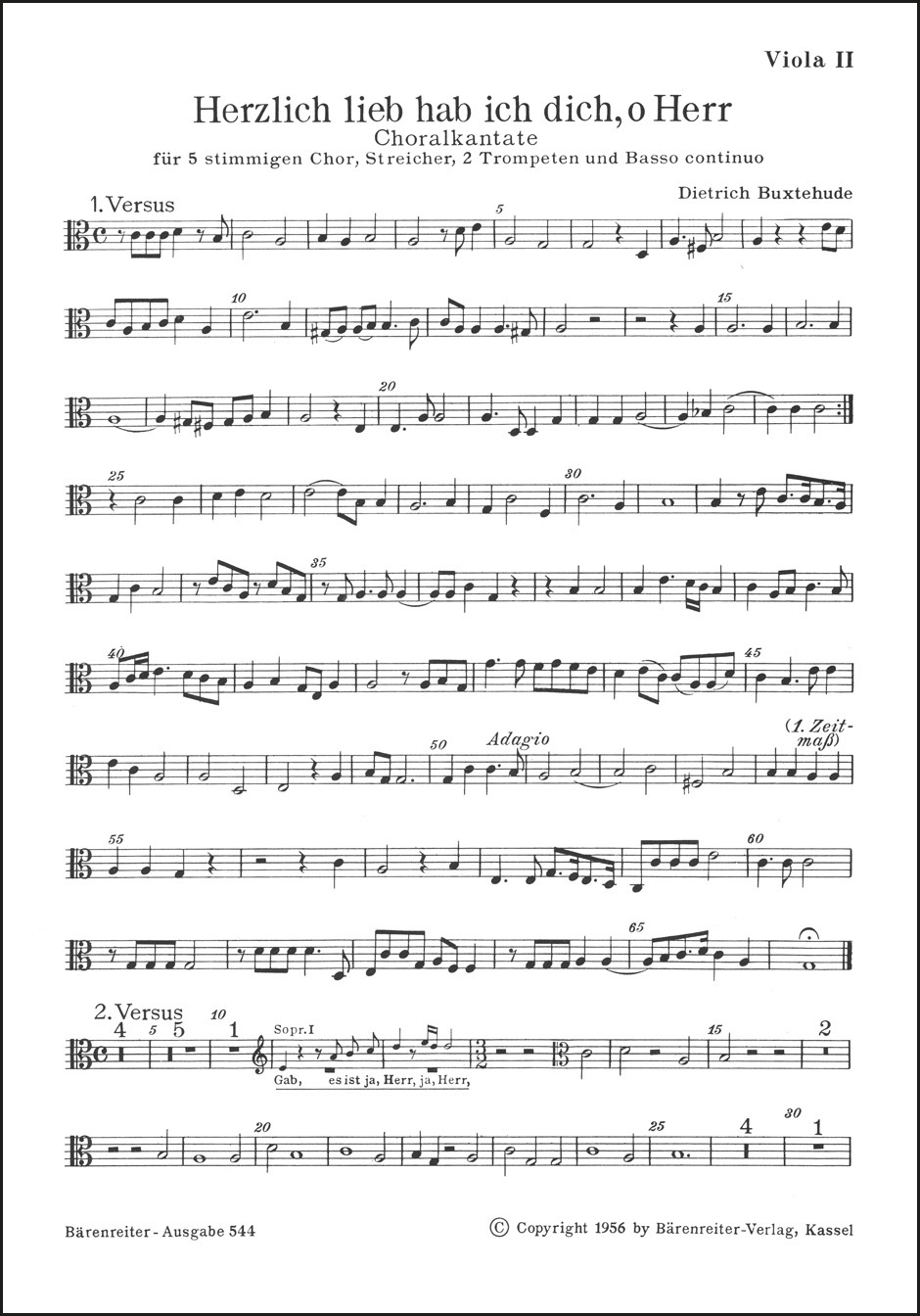 Front Cover Image Herzlich lieb hab ich dich, o Herr BuxWV 41