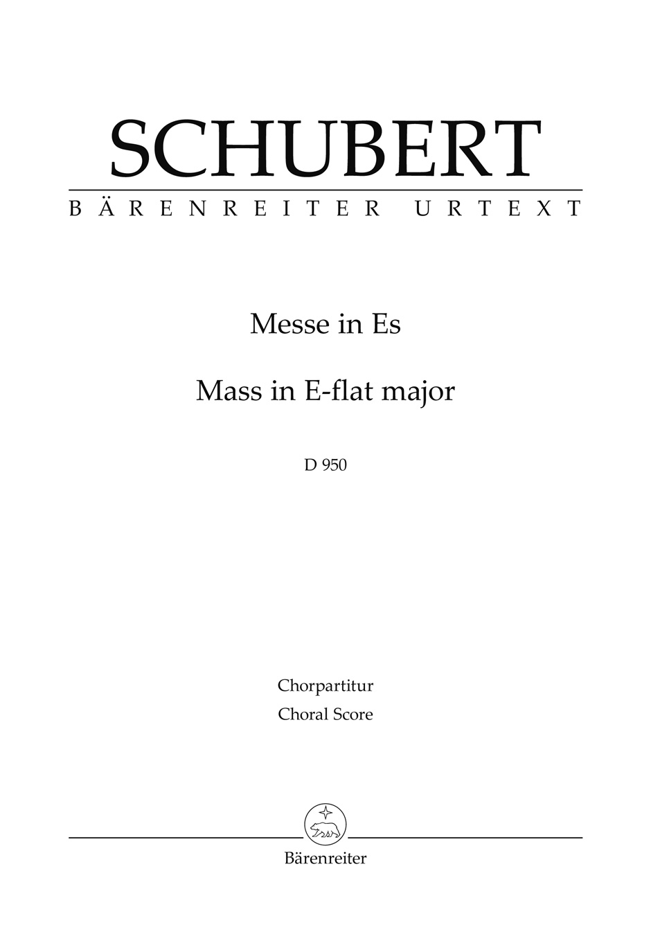 Front Cover Image Messe in Es D 950