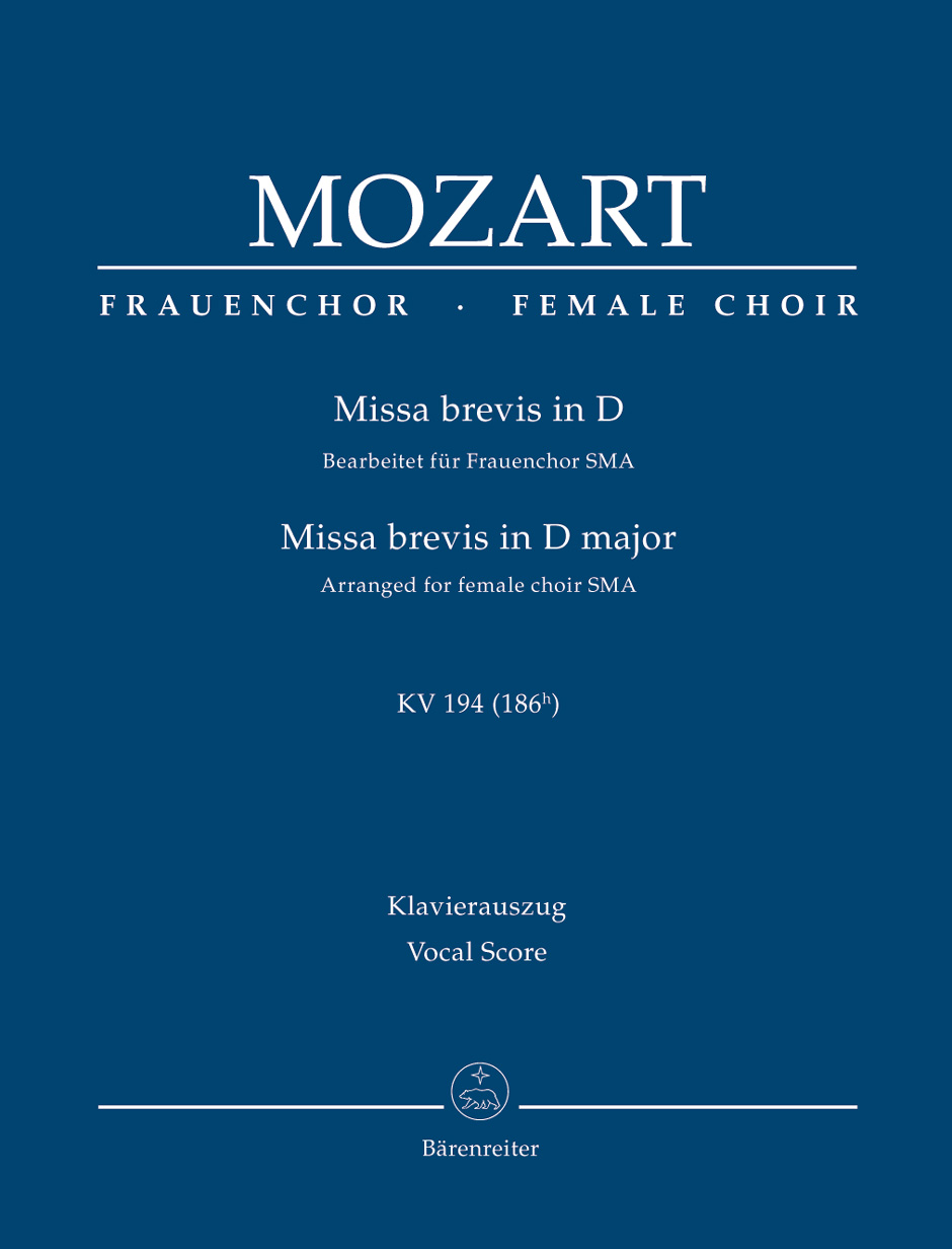 Front Cover Image Missa brevis D-Dur KV 194 (186h)
