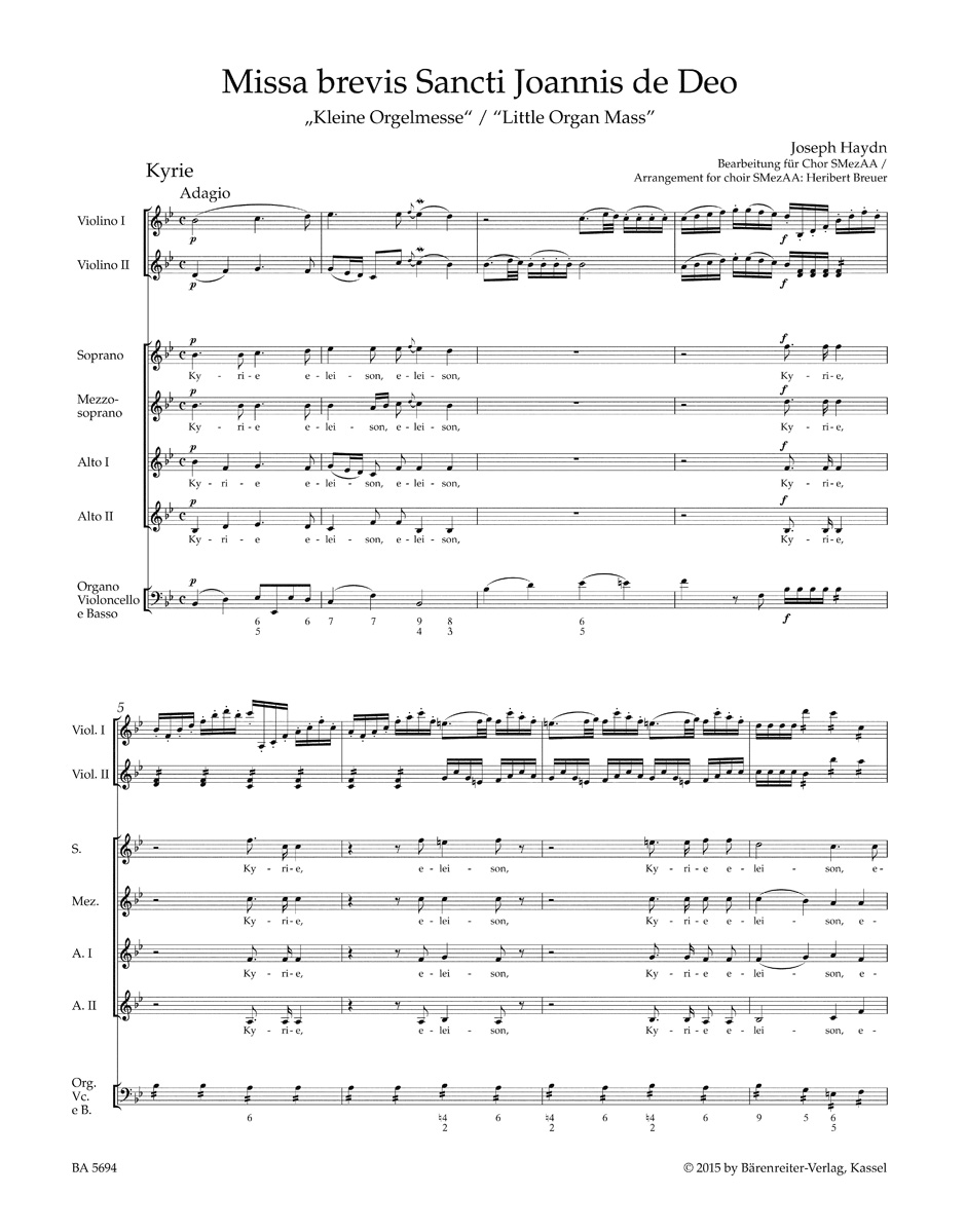 Other Cover Image Missa brevis St. Joannis de Deo Hob. XXII:7 "Kleine Orgelmesse"
