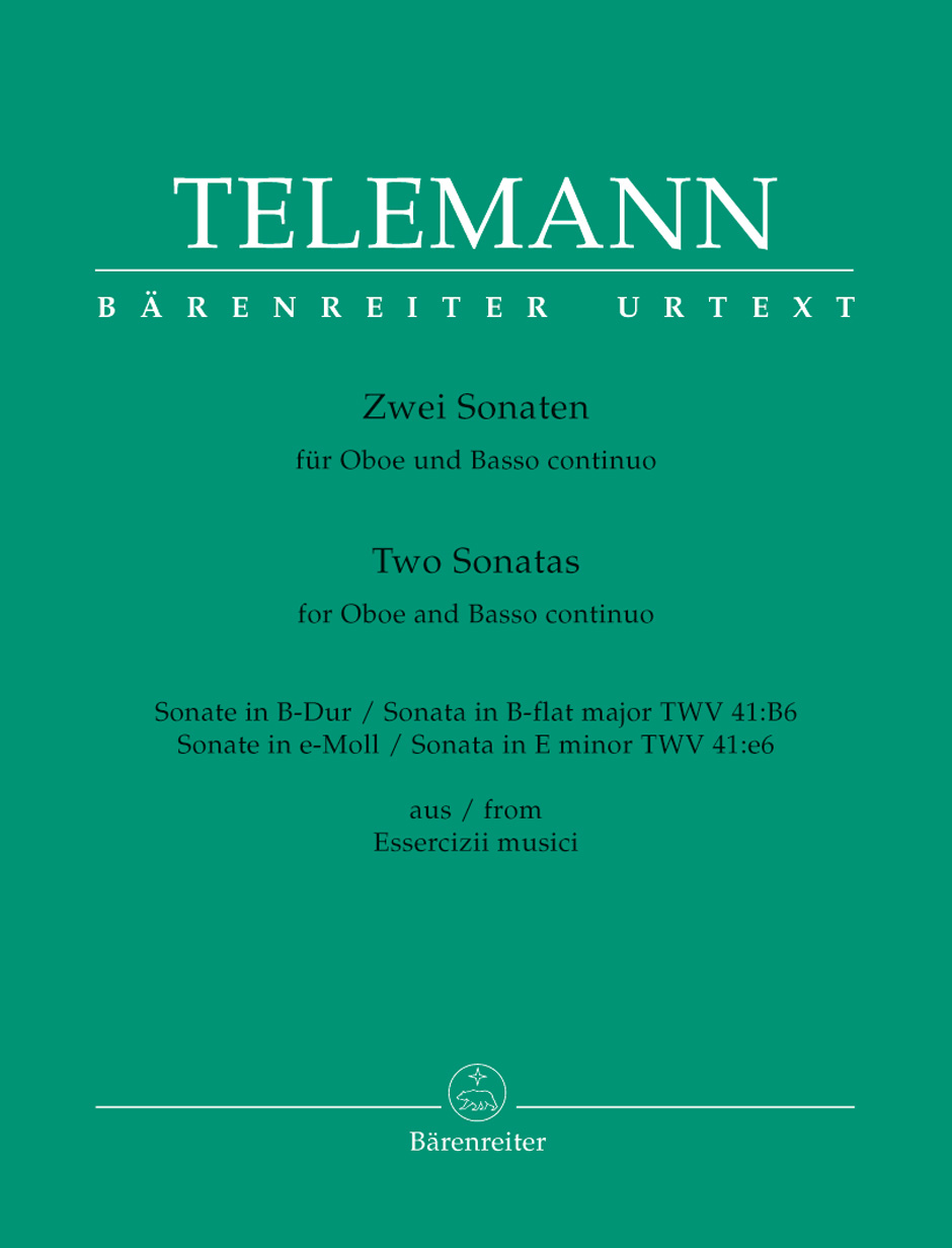 Front Cover Image Zwei Sonaten für Oboe und Basso continuo