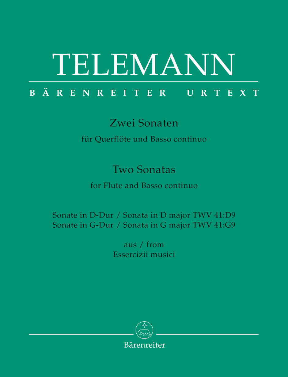 Front Cover Image Zwei Sonaten für Querflöte und Basso continuo