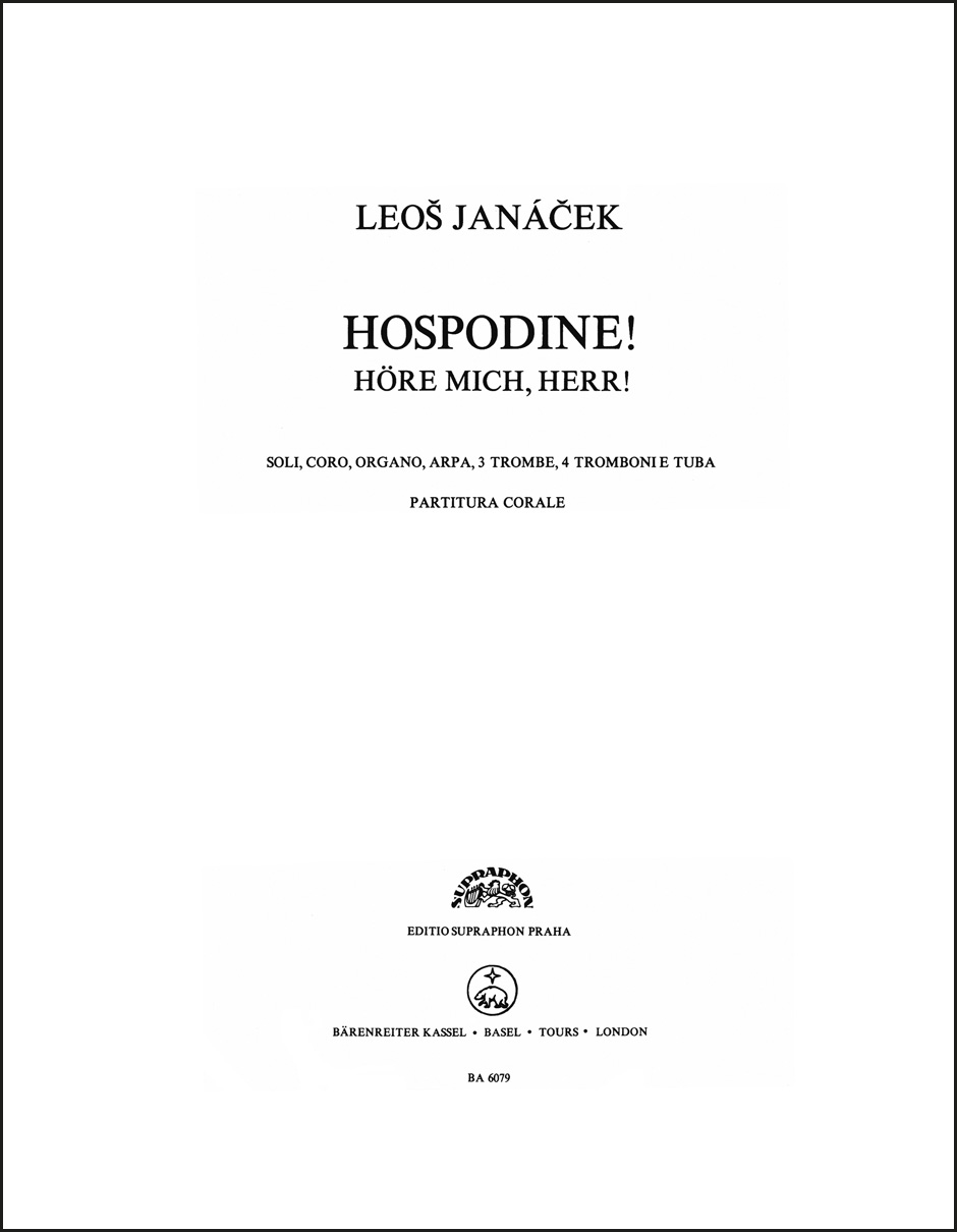 Front Cover Image Hospodine - Höre mich, Herr (Kyrie)