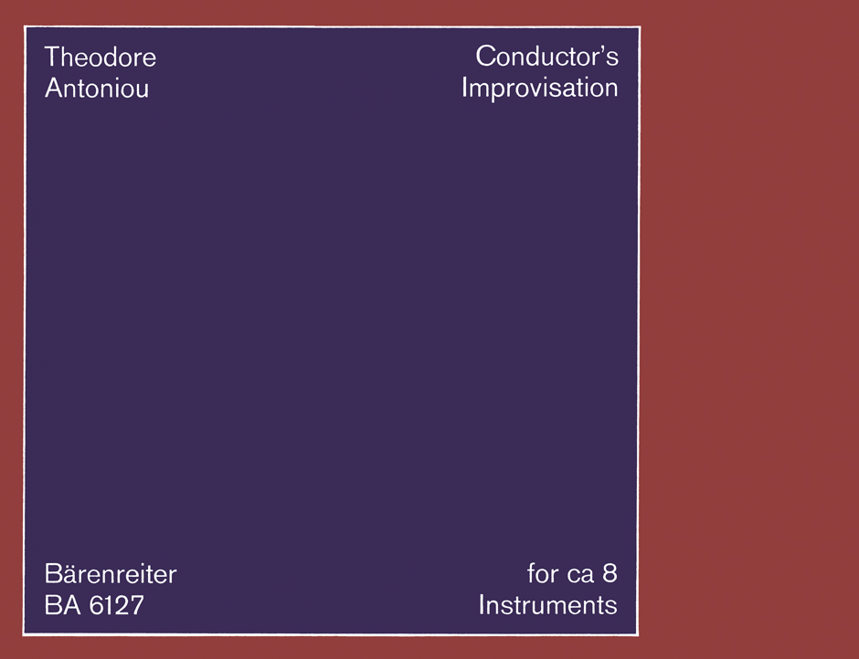 Front Cover Image Cheironomiës (Gesten). Conductors Improvisation (1971)
