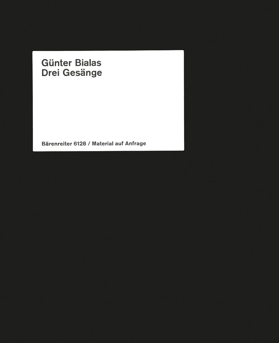 Front Cover Image Drei Gesänge nach Gedichten von Lope de Vega für Bariton, Flöte und Gitarre