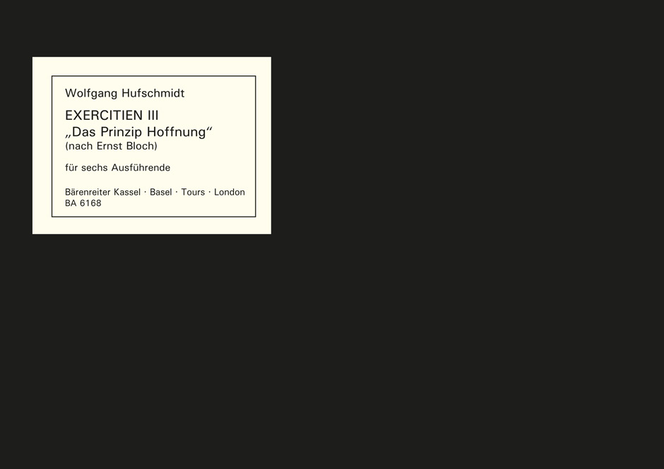 Front Cover Image Exercitien III