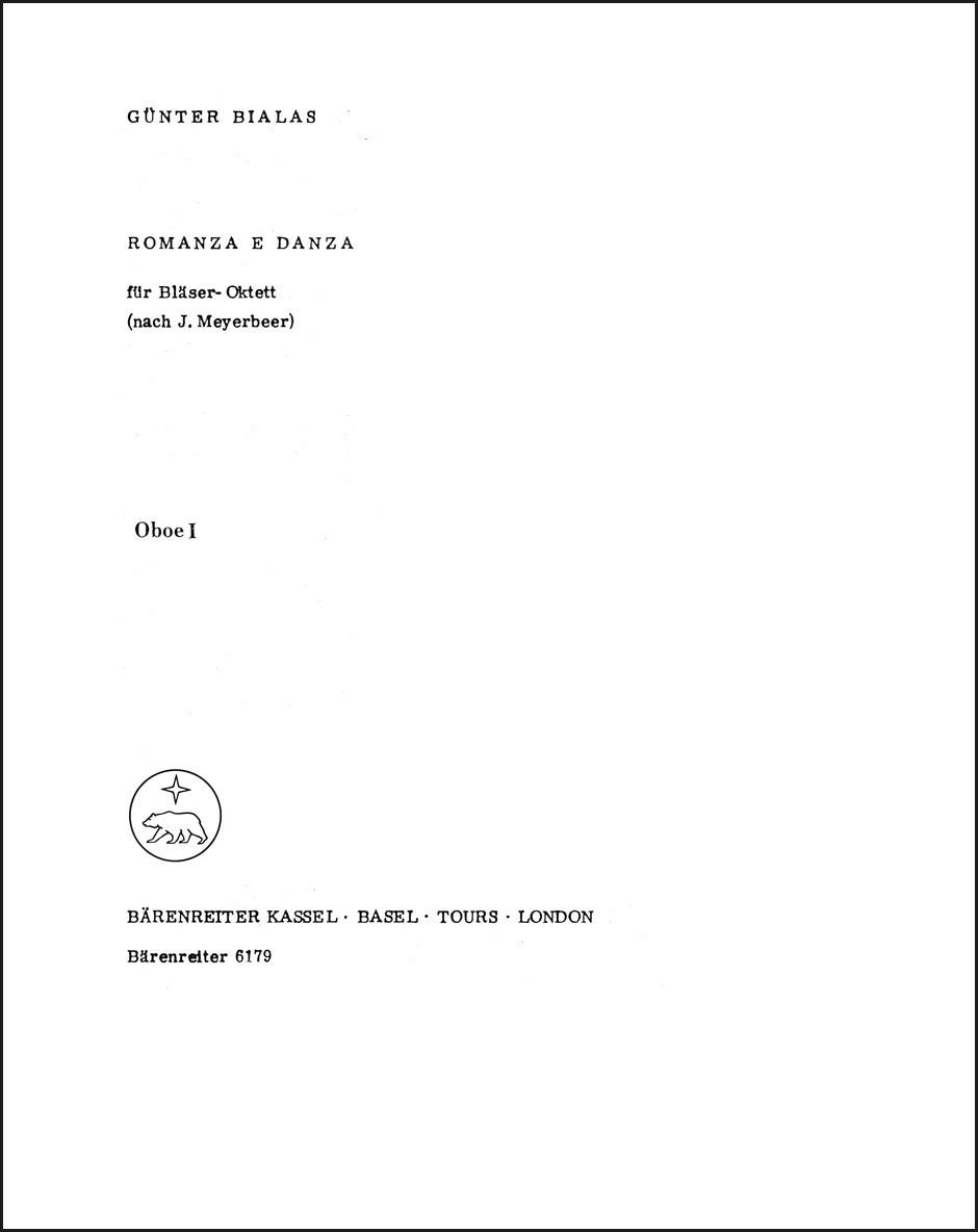 Front Cover Image Romanza e Danza (1971)