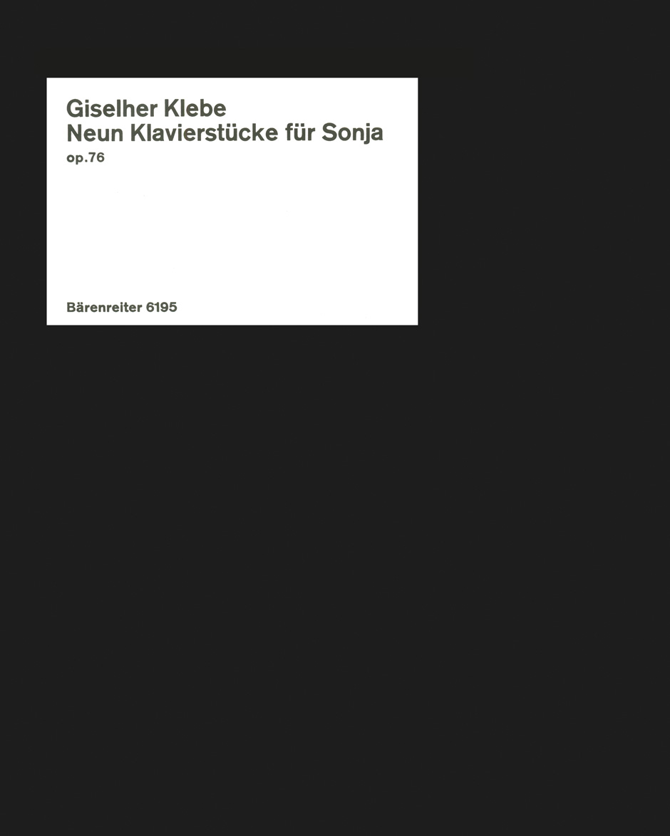 Other Cover Image Neun Klavierstücke für Sonja op. 76 (1973–1977)