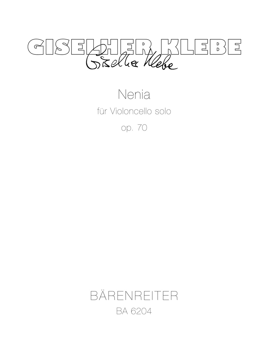 Front Cover Image Nenia für Violoncello solo (1974)