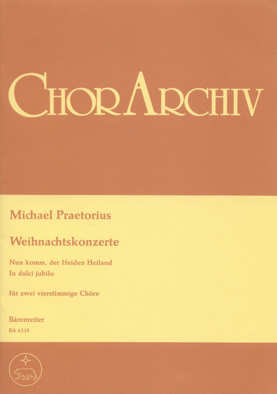 Front Cover Image Nun komm, der Heiden Heiland - In dulci jubilo