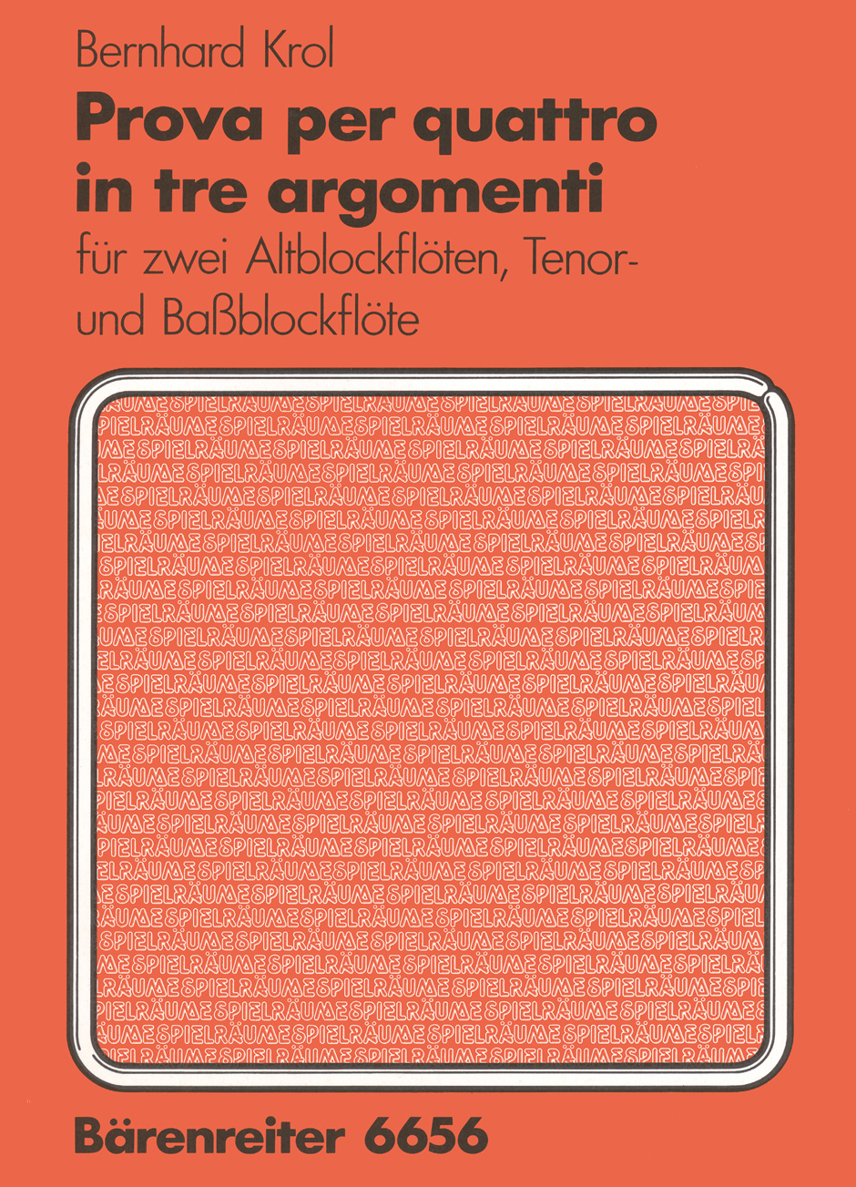 Front Cover Image Prova per quattro in tre argomenti