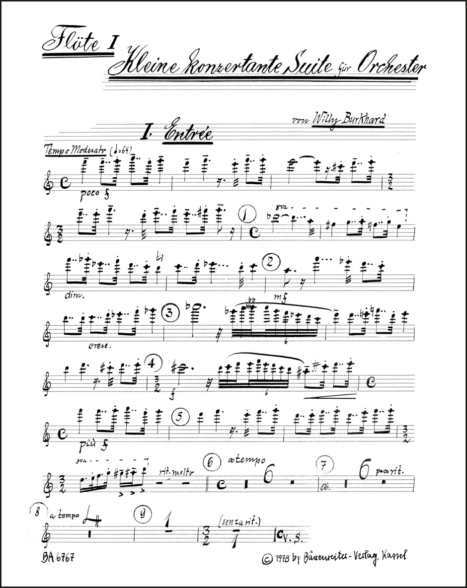 Front Cover Image Kleine konzertante Suite (Kaleidoskop) für Orchester op. 79 (1946)